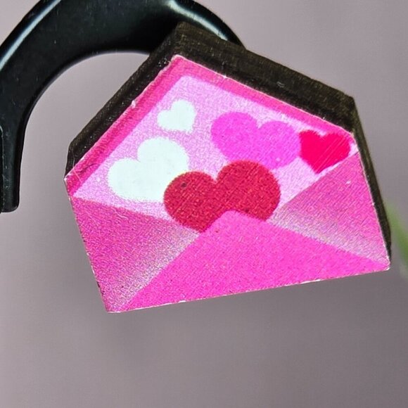 Heart & Envelope Shaped Wooden Earrings Set (NWOT) - Picture 3 of 6